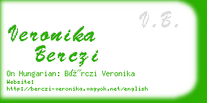 veronika berczi business card